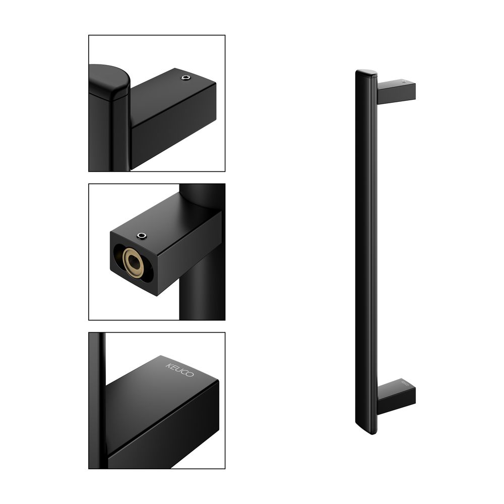 Keuco Axess Haltegriff 500mm, senkrechte Montage, mit Befestigungsset 1, Schwarz mat... KEUCO-35016370500 4017214967148 (Abb. 3)