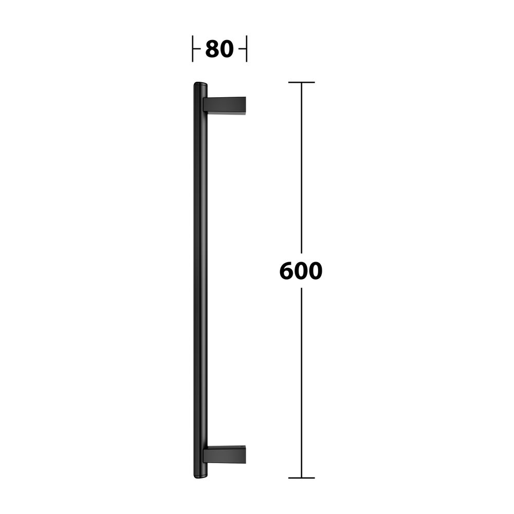 Keuco Axess Haltegriff 600mm, senkrechte Montage, mit Befestigungsset 1, Schwarz mat... KEUCO-35016370600 4017214967155 (Abb. 8)