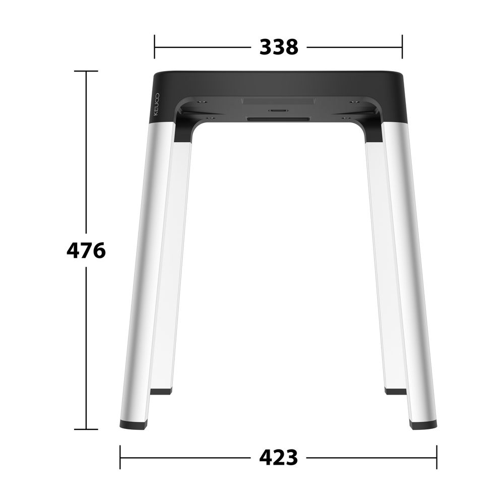Keuco Axess Badhocker, Belastbarkeit 150kg, Kunststoff, Silber eloxiert/Schwarz, 350... KEUCO-35082170037 4017214908332 (Abb. 8)