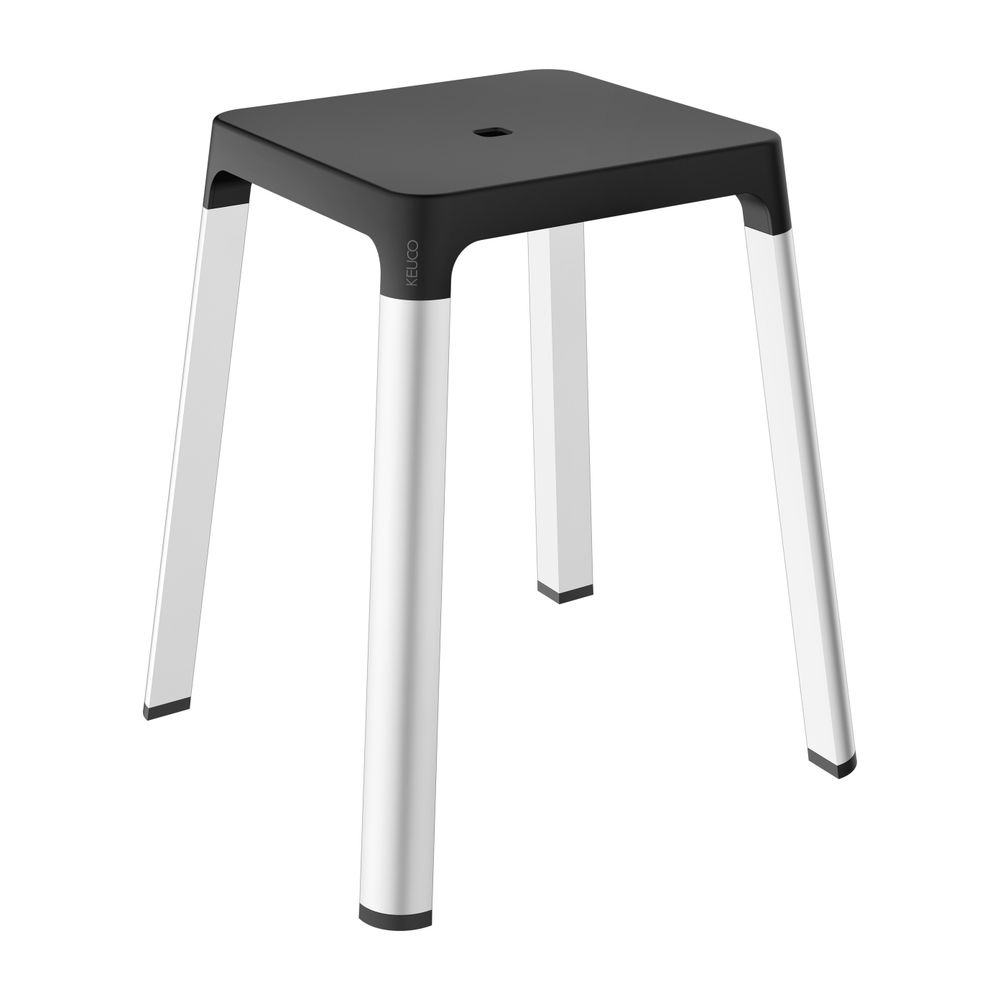 Keuco Axess Badhocker, Belastbarkeit 150kg, Kunststoff, Silber eloxiert/Schwarz, 350... KEUCO-35082170037 4017214908332 (Abb. 9)