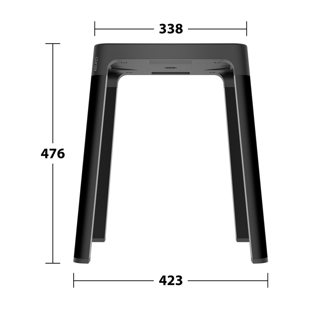 Keuco Axess Badhocker, Belastbarkeit 150kg, Kunststoff, Schwarz matt/Schwarz, 350823... KEUCO-35082370037 4017214908349 (Abb. 8)