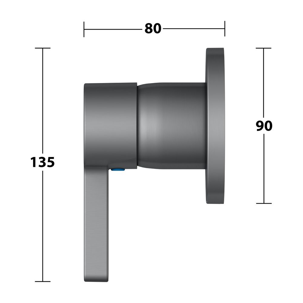 Keuco Edition 400 Einhebelmischer Unterputz, mit Temperaturbegrenzung, Schwarzchrom ... KEUCO-51551130001 4017214940394 (Abb. 7)