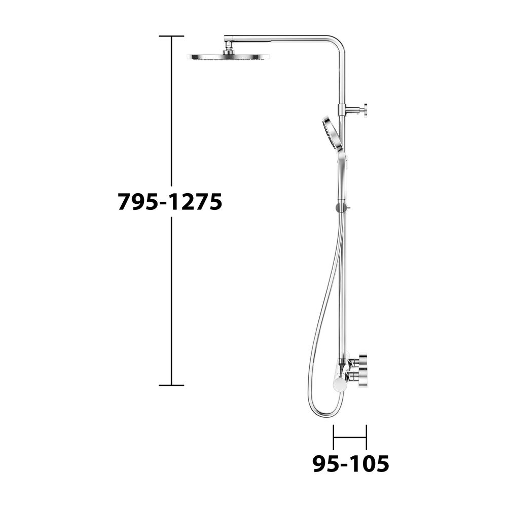 Keuco Plan Blue Thermostat-Brausemischer Aufputz, mit Kopfbrause, G 1/2", Verchromt,... KEUCO-53926012321 4017214926541 (Abb. 8)
