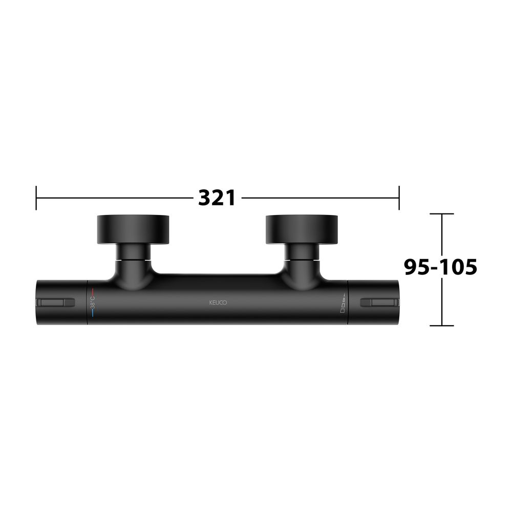 Keuco Plan Blue Thermostat-Brausemischer Aufputz, Sicherheitssperre 38 Grad C, G 1/2... KEUCO-53926371001 4017214926534 (Abb. 8)