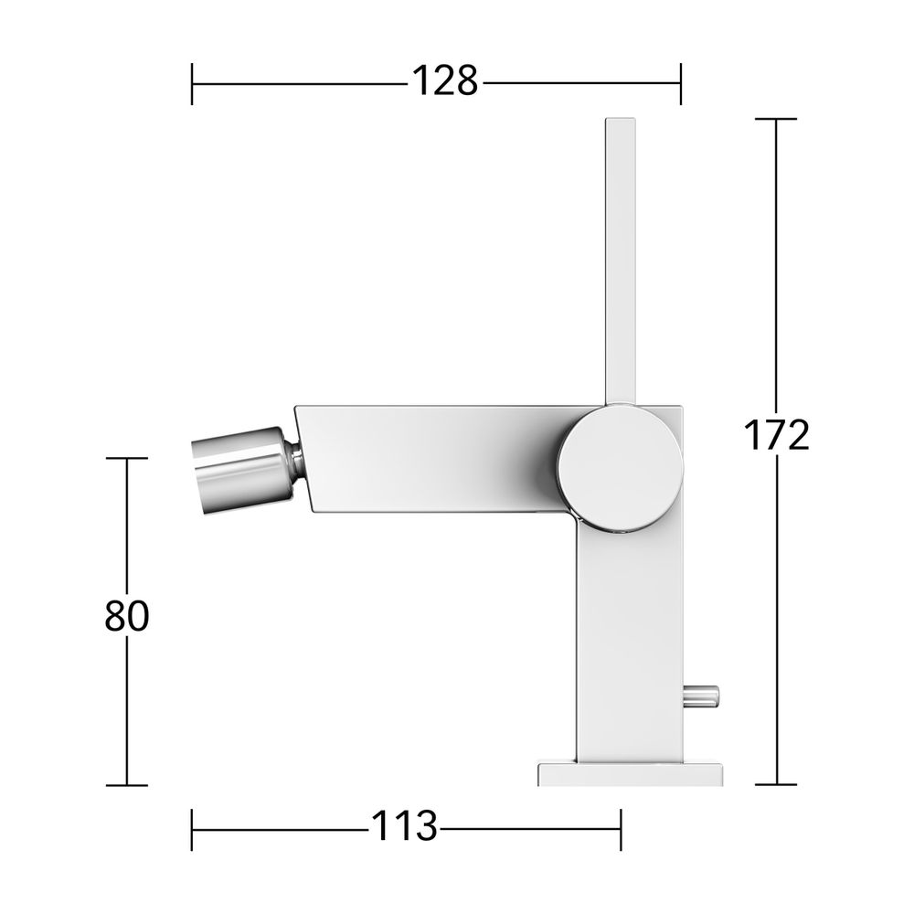 KEUCO EH-Bidetmischer E90 Square 59109, m.Zugstangen-Ablaufgrt. verchromt... KEUCO-59109010000 4017214860074 (Abb. 8)