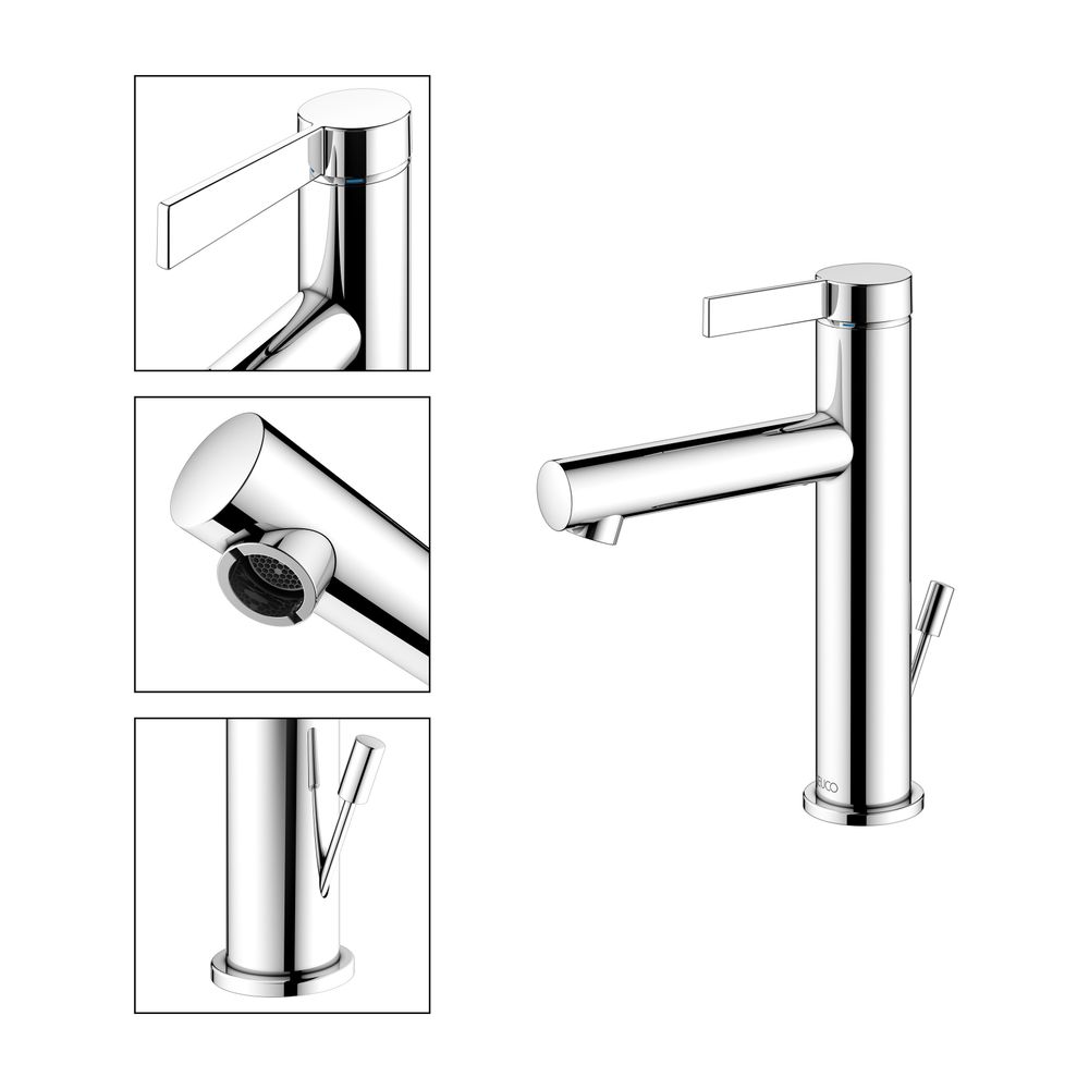 Keuco Ixmo Pure Einhebel-Waschtischmischer 130, Ausladung 125mm, mit Zugstangen-Abla... KEUCO-59501011001 4017214938735 (Abb. 3)