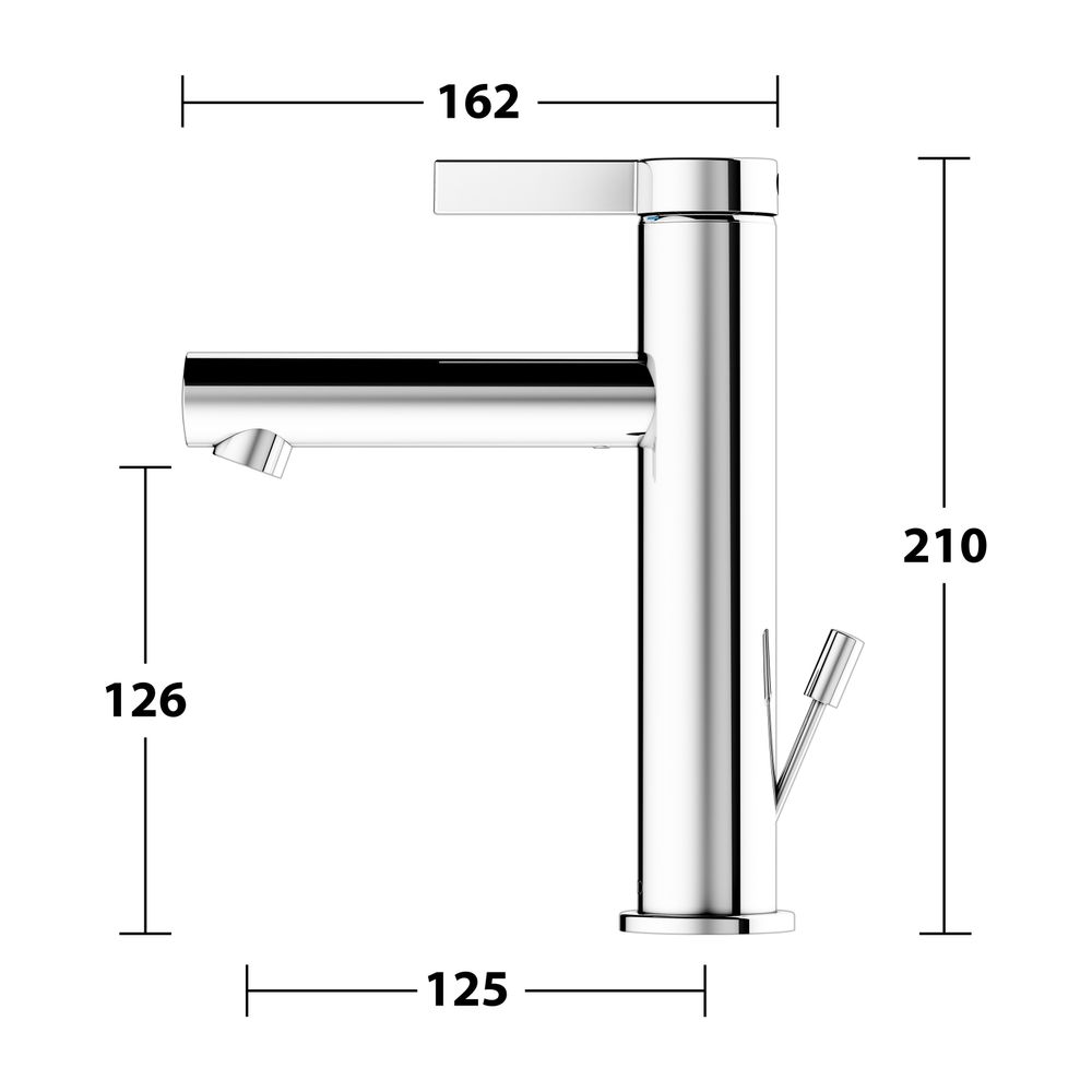 Keuco Ixmo Pure Einhebel-Waschtischmischer 130, Ausladung 125mm, mit Zugstangen-Abla... KEUCO-59501011001 4017214938735 (Abb. 8)