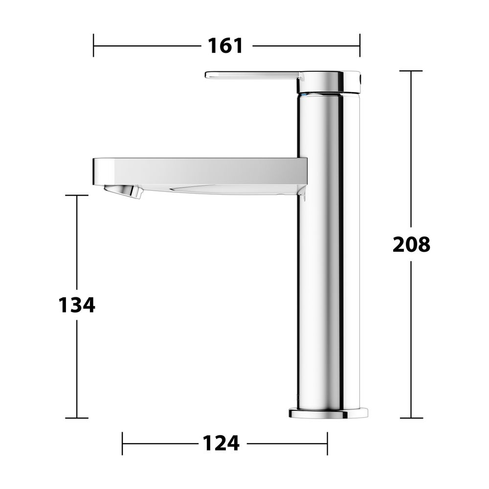 Keuco Ixmo Flat Einhebel-Waschtischmischer 130, Ausladung 124mm, ohne Zugstangen-Abl... KEUCO-59501013101 4017214938803 (Abb. 8)