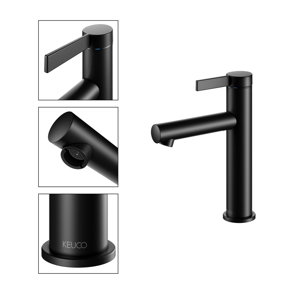 Keuco Ixmo Pure Einhebel-Waschtischmischer 130, Ausladung 125mm, ohne Zugstangen-Abl... KEUCO-59501371101 4017214938834 (Abb. 3)