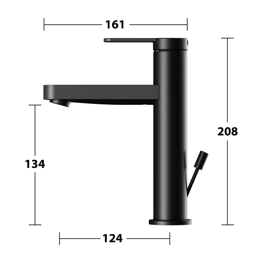 Keuco Ixmo Flat Einhebel-Waschtischmischer 130, Ausladung 124mm, mit Zugstangen-Abla... KEUCO-59501373001 4017214938889 (Abb. 8)