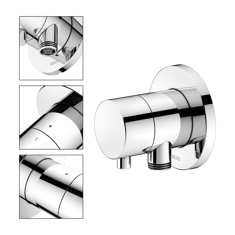 KEUCO 2-Wege Umstellventil IXMO Comfort 59556, Schlauchanschluss, rund, verchromt... KEUCO-59556011101 4017214564590 (Abb. 3)