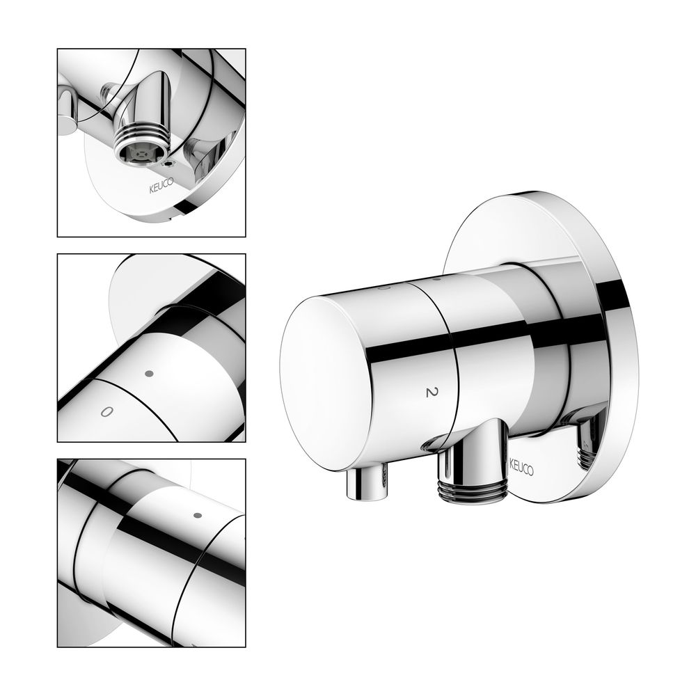 KEUCO 2-Wege Ab- u. Umstellventil IXMO Comf.59557, Schlauchanschluss, rund, verchrom... KEUCO-59557011101 4017214564637 (Abb. 3)