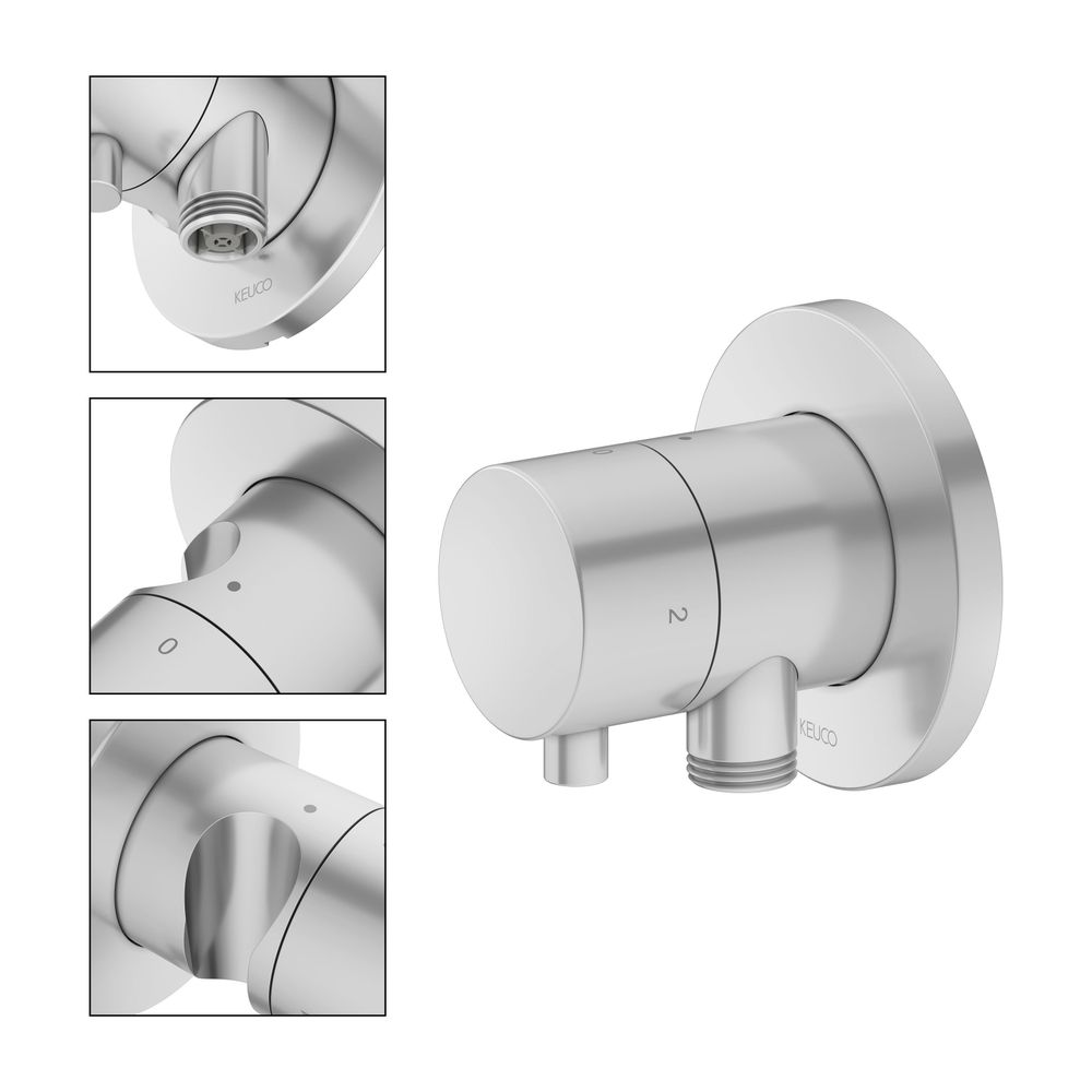 KEUCO 2-Wege Ab- u. Umstellventil IXMO Comf.59557, Schlauchan./Brauseh.rund, Alu-fin... KEUCO-59557171201 4017214577088 (Abb. 3)