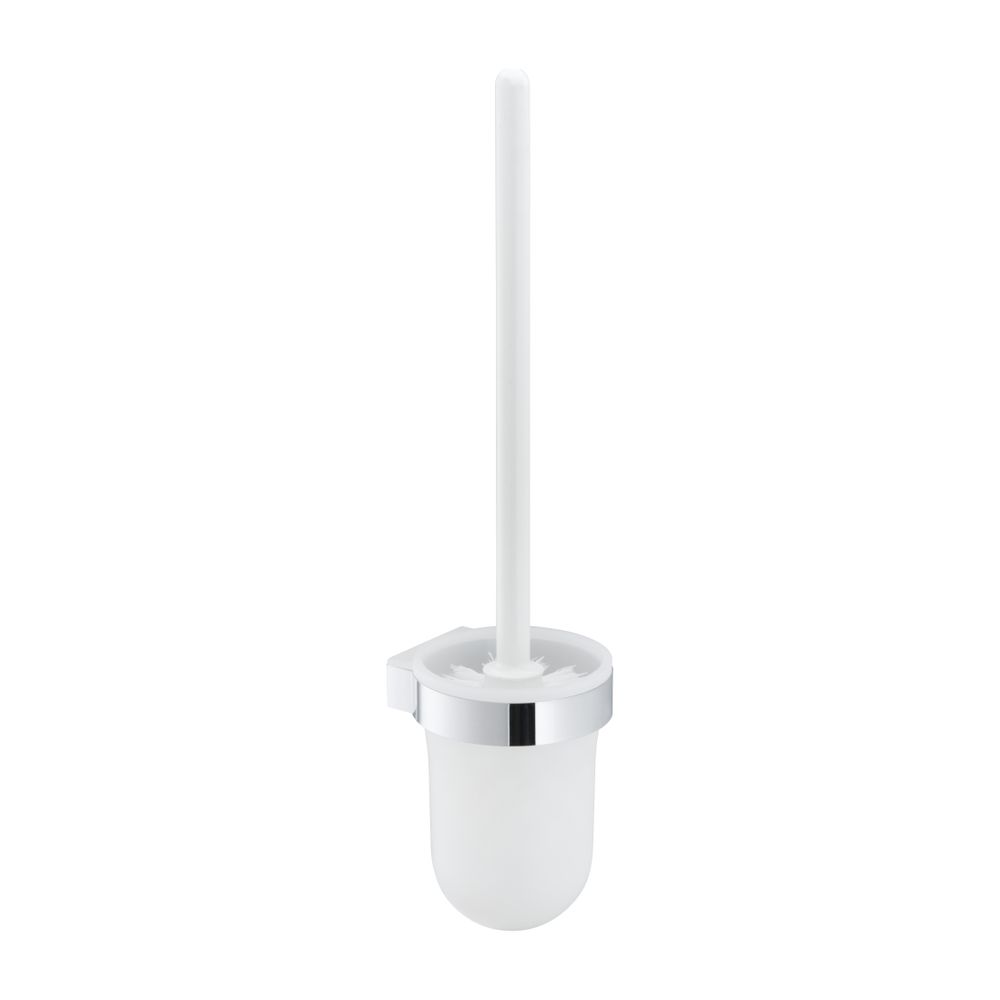 KEUCO Toilettenbürstengarnitur, Smart 02364 mit Kunststoff-Einsatz, verchromt/weiß... KEUCO-02364010100 4017214155408 (Abb. 1)
