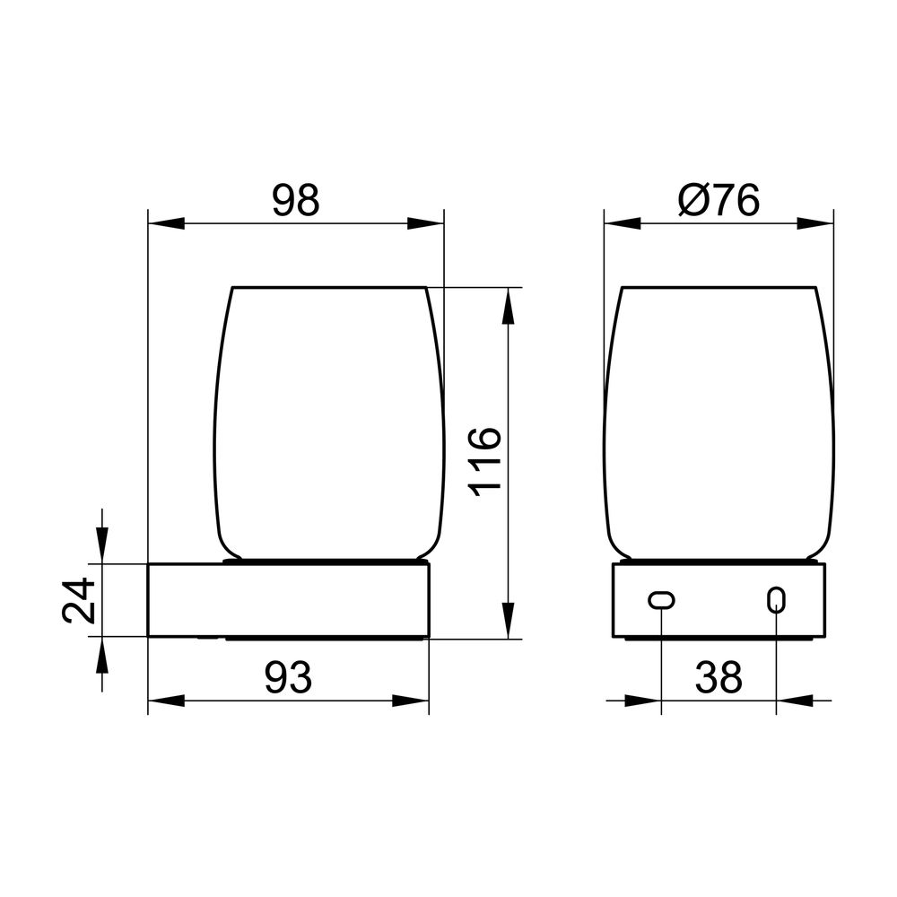 Keuco Elegance Echtkristall-Mundglas zu 01650, D 76x114mm, 01650006000... KEUCO-01650006000 4017214023615 (Abb. 2)