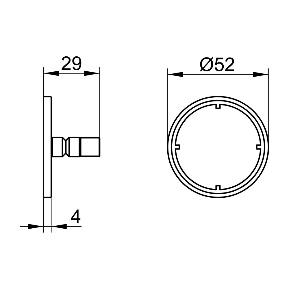Keuco Klebe-Set 5 für 12801, 12814, mit runder Rosette, Verchromt, 04994000501... KEUCO-04994000501 4017214904624 (Abb. 2)