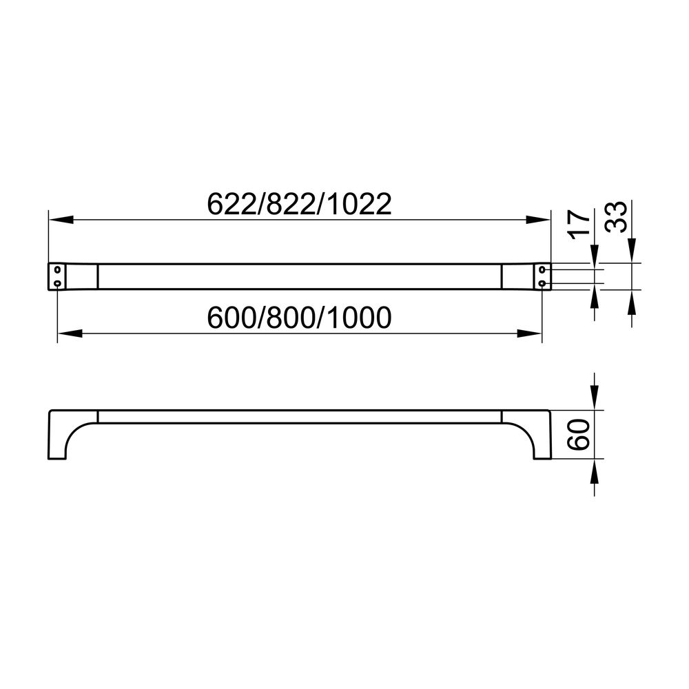 KEUCO Badetuchhalter Edition 11 11101, Nickel gebürstet, 600 mm... KEUCO-11101050600 4017214570980 (Abb. 2)