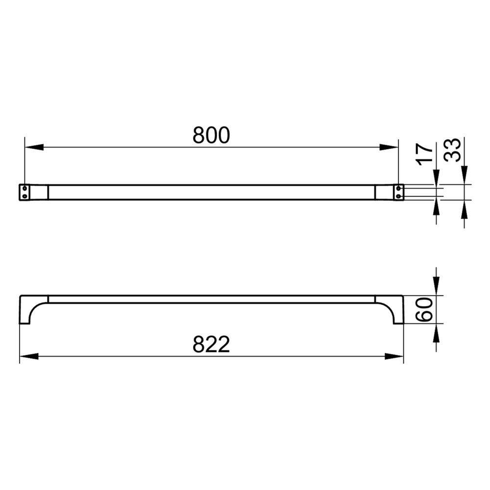 Keuco Edition 11 Badetuchhalter, 800mm, mit Befestigungsset, Messing gebürstet, 1110... KEUCO-11101250800 4017214057467 (Abb. 2)