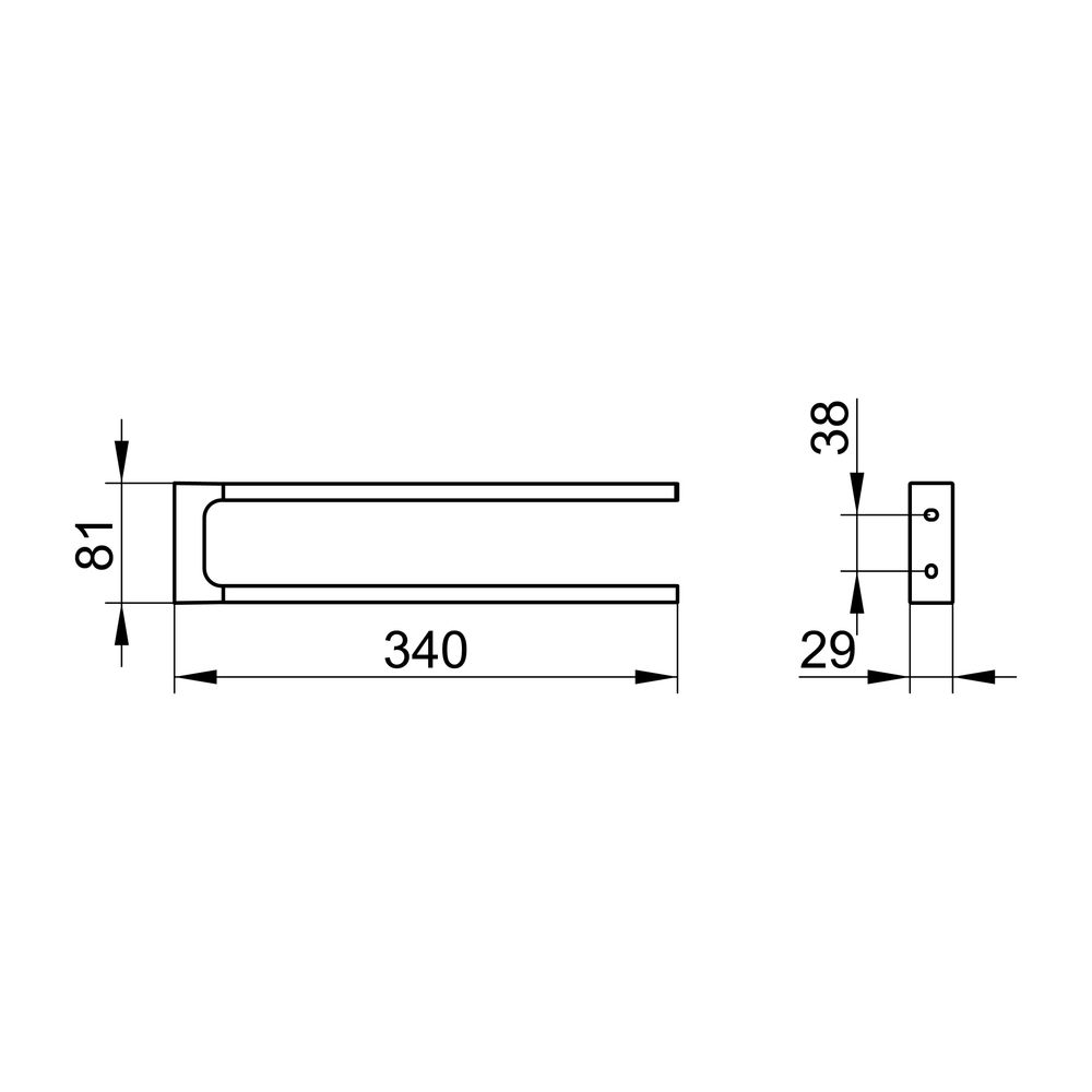 KEUCO Handtuchhalter Edition 11 11119, fest 2-tlg., 340 mm, Nickel gebürstet... KEUCO-11119050000 4017214571826 (Abb. 2)