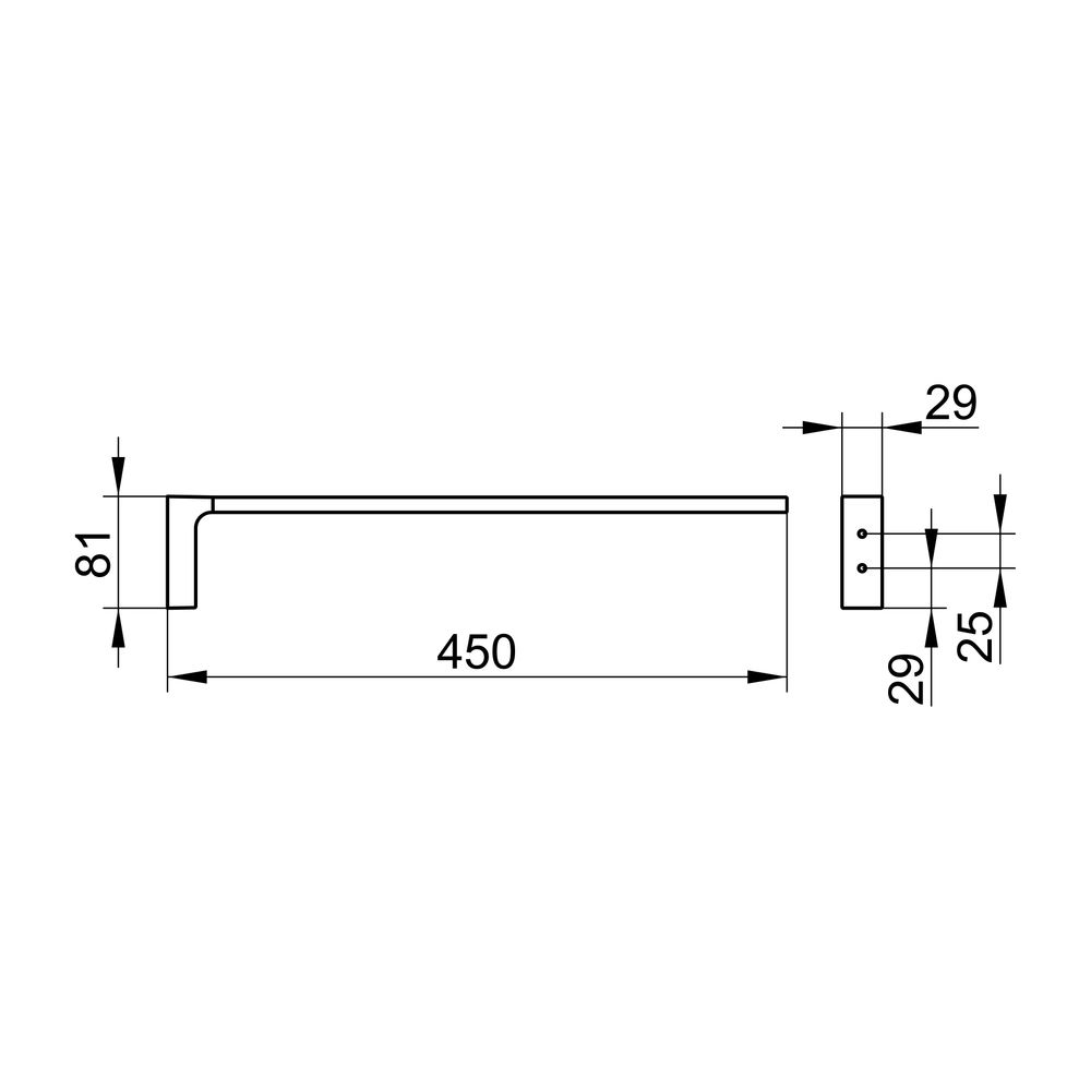 KEUCO Handtuchhalter Edition 11 11120, fest 1-tlg., 450 mm, Nickel gebürstet... KEUCO-11120050000 4017214571888 (Abb. 2)