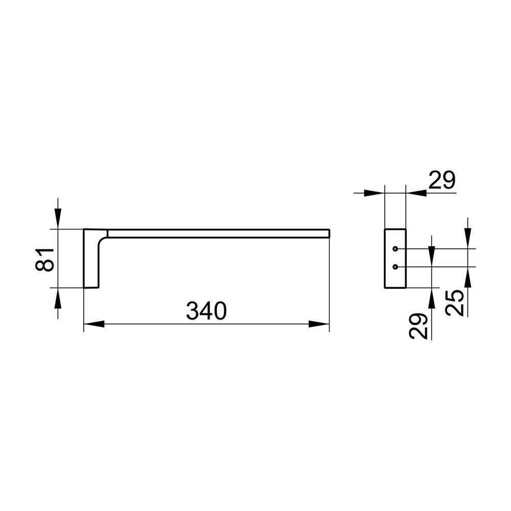 KEUCO Handtuchhalter Edition 11 11122, fest 1-tlg., 340 mm, Nickel gebürstet... KEUCO-11122050000 4017214571970 (Abb. 2)