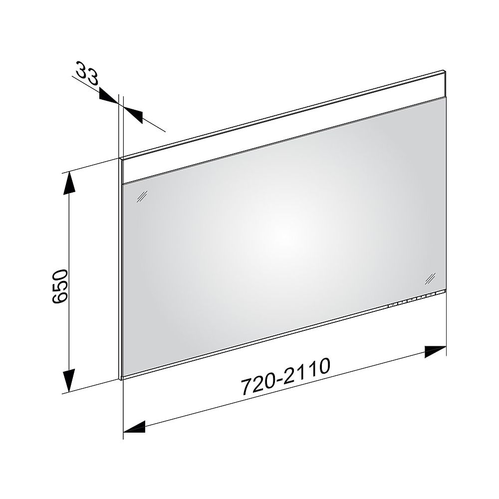 KEUCO Lichtspiegel Edition 400 11496, m. Spiegelheizung, auf Maß, 720-1050 mm... KEUCO-11496170101 4017214547517 (Abb. 2)