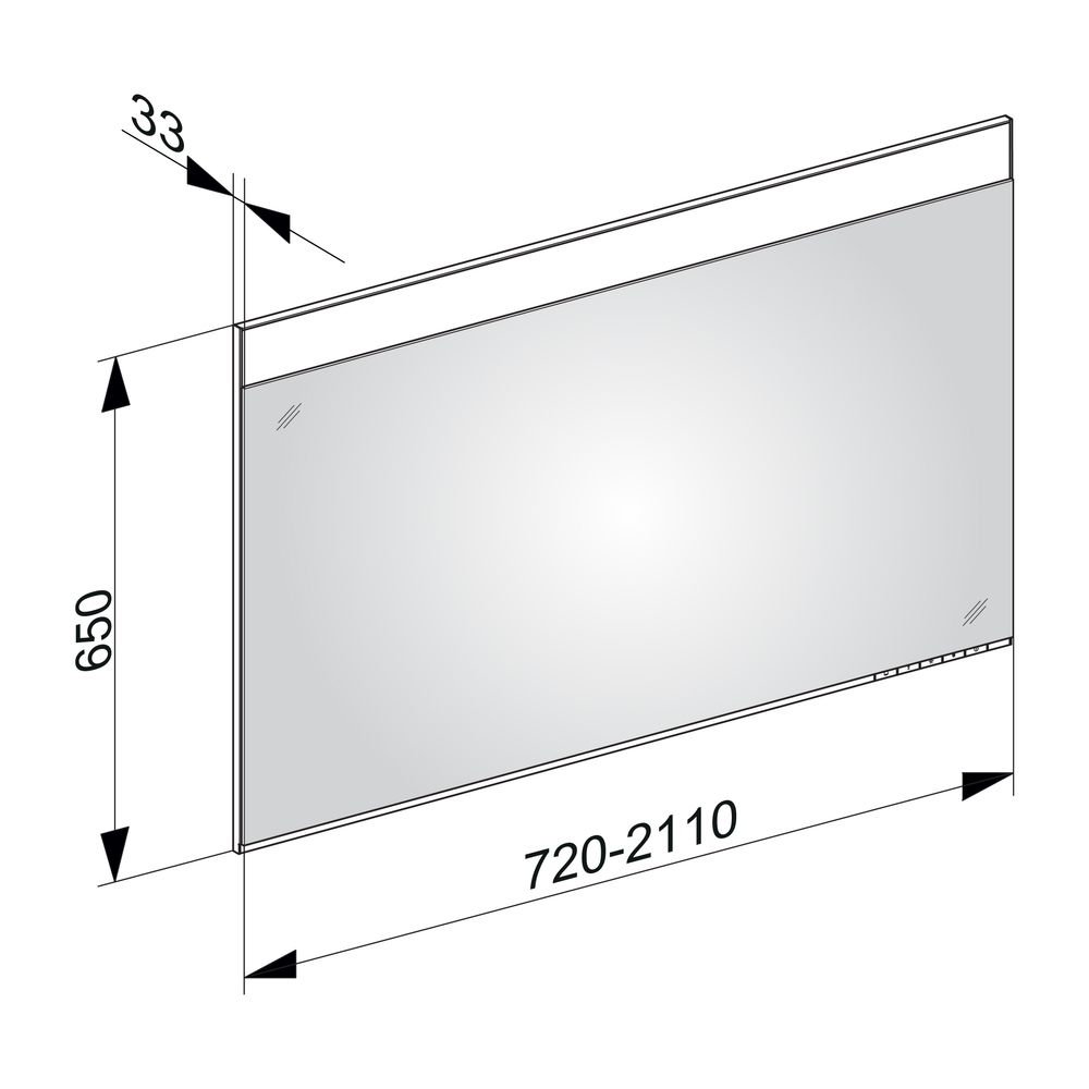 KEUCO Lichtspiegel Edition 400 11496, m. Spiegelheizung, auf Maß, 1070-1400 mm... KEUCO-11496170201 4017214547524 (Abb. 2)
