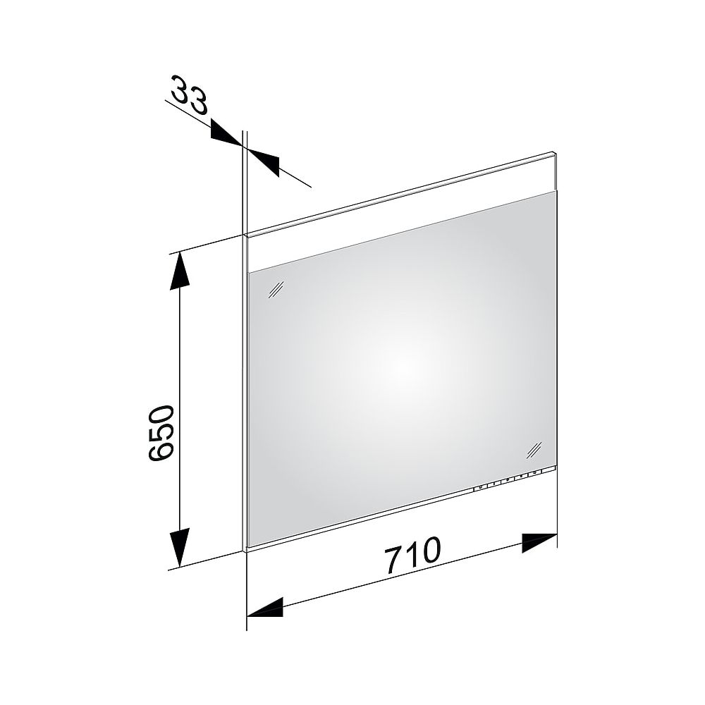 KEUCO Lichtspiegel Edition 400 11596, 710 x 650 x 33 mm... KEUCO-11596171500 4017214511679 (Abb. 2)
