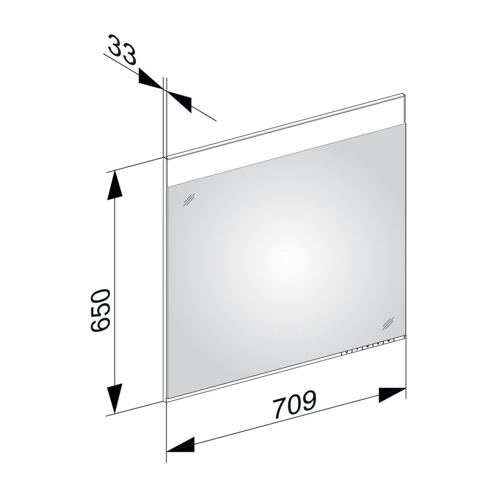 KEUCO Lichtspiegel Edition 400 11596, 710 x 650 x 33 mm... KEUCO-11596171500 4017214511679 (Abb. 3)