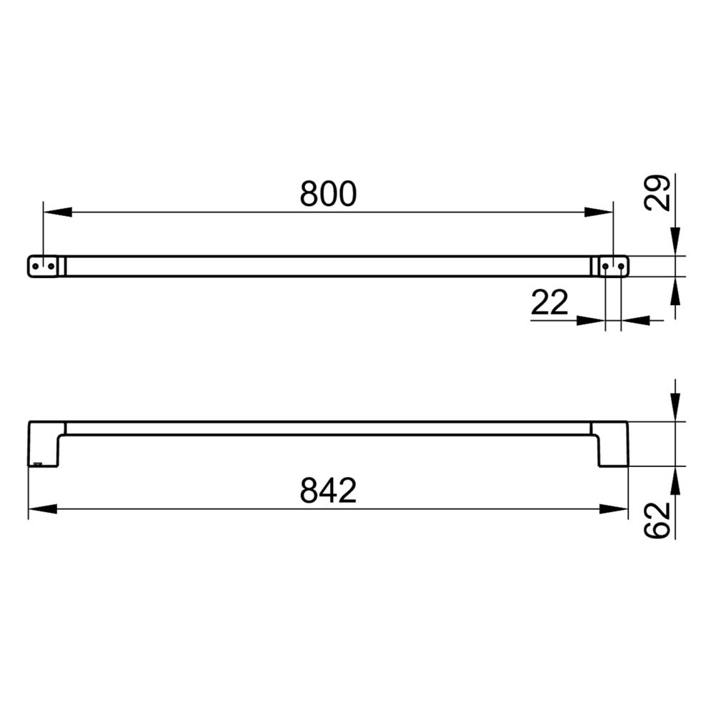 Keuco Collection Moll Badetuchhalter, 800mm, mit Befestigungsset, Rotgold gebürstet,... KEUCO-12701290800 4017214058686 (Abb. 2)