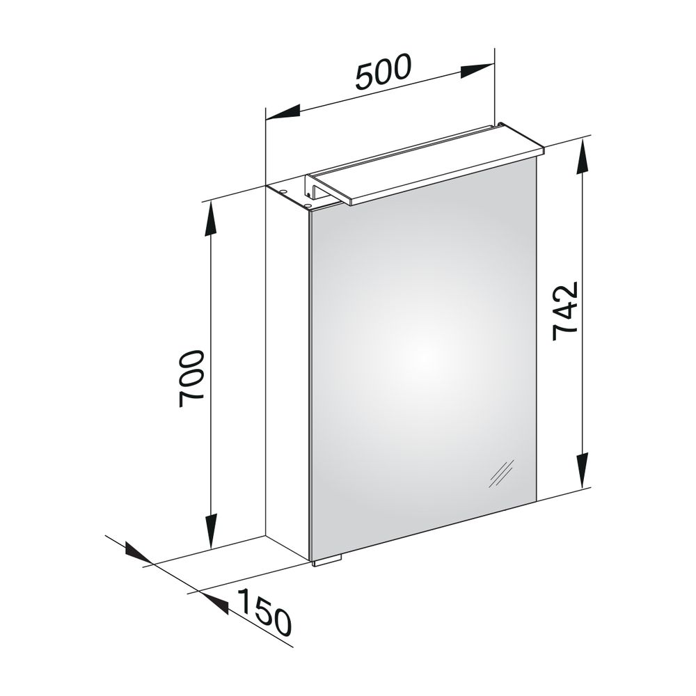 KEUCO Spiegelschrank Royal L1 13601, m. Schubk., Anschl, re, sil-elox, 500x742x150mm... KEUCO-13601171102 4017214586288 (Abb. 3)