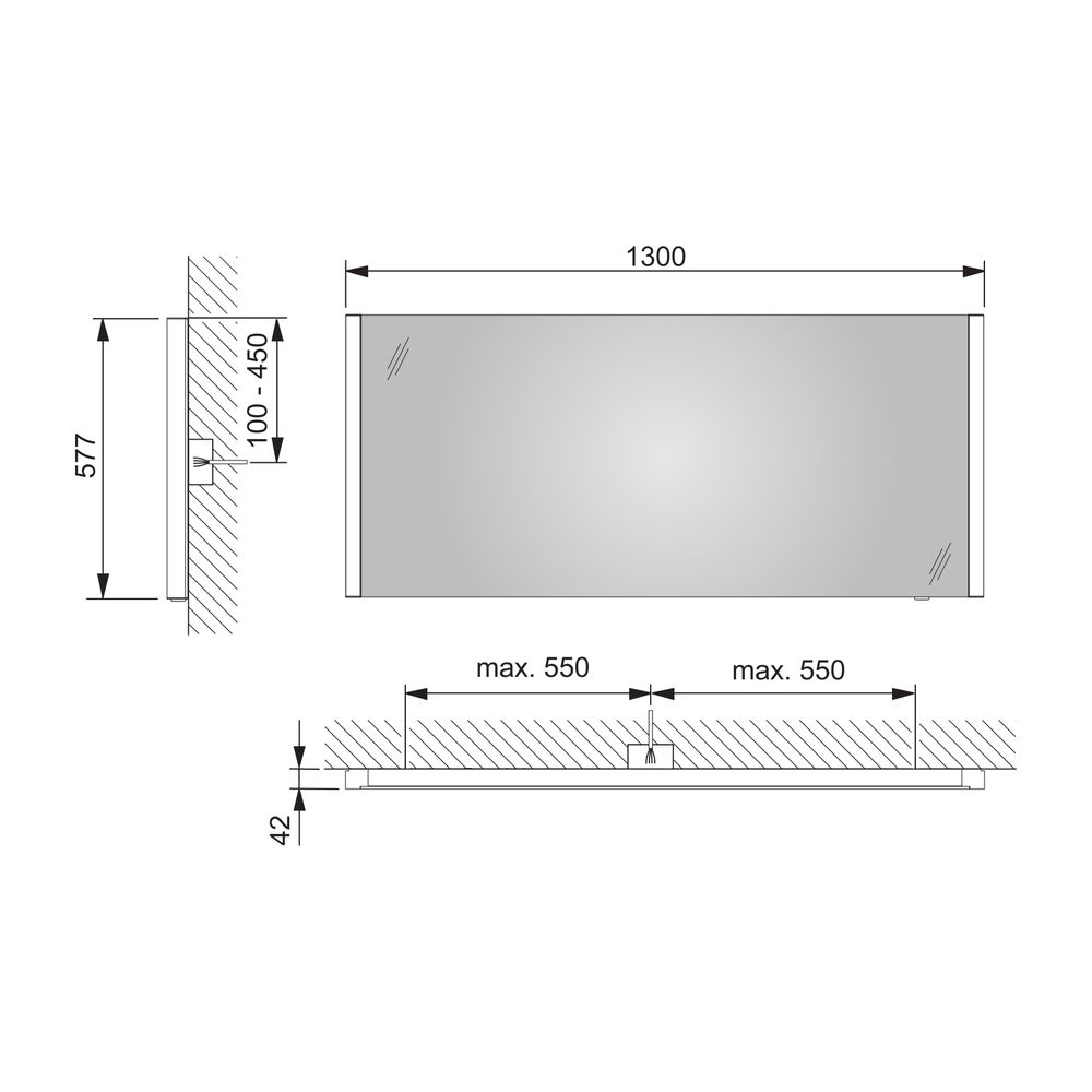 KEUCO Lichtspiegel Royal Reflex.2 14296, 1300 x 577 x 42 mm... KEUCO-14296003500 4017214586554 (Abb. 2)