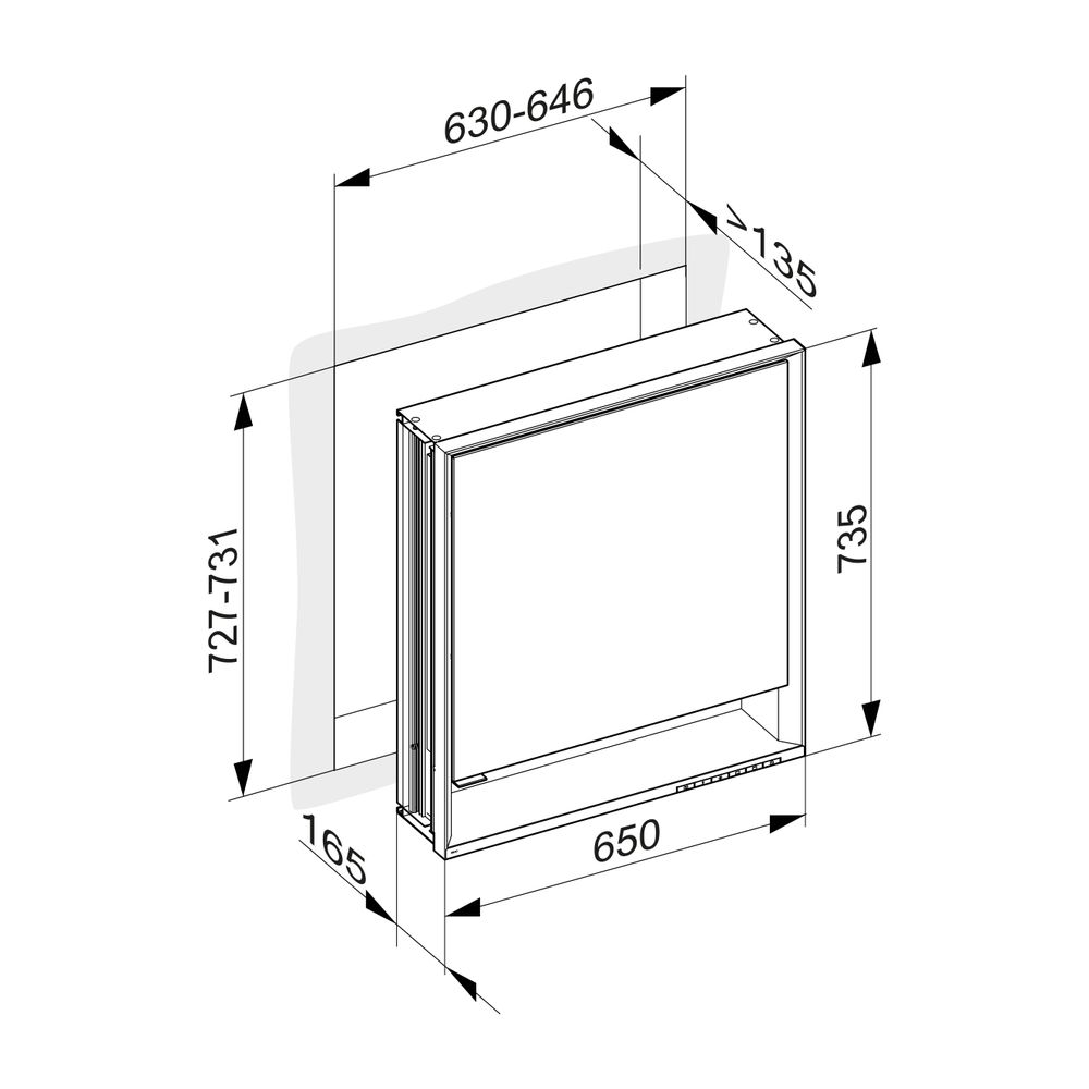 Keuco Royal Lumos Spiegelschrank Wandeinbau 1-türig kurze Tür, Anschlag rechts, Spie... KEUCO-14311171104 4017214929672 (Abb. 3)