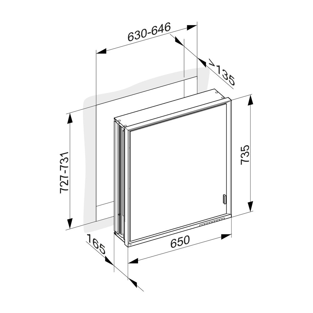 KEUCO Spiegelschrank Royal Lumos 14311, l., mit Ablagef., Einbau, silber-eloxiert, 6... KEUCO-14311172201 4017214843701 (Abb. 3)