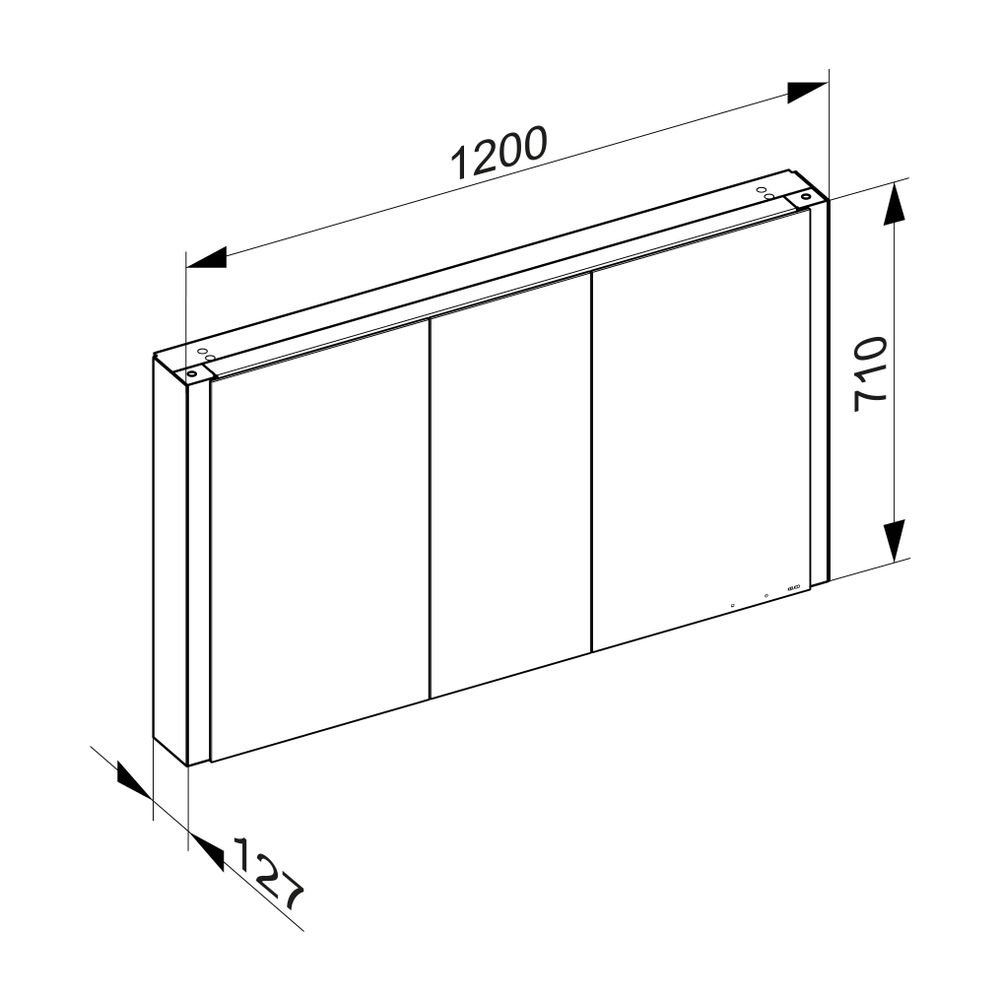 Keuco Somaris Spiegelschrank Wandvorbau 3-türig, mit Spiegelheizung und 2 Steckdosen... KEUCO-14504373101 4017214974580 (Abb. 3)