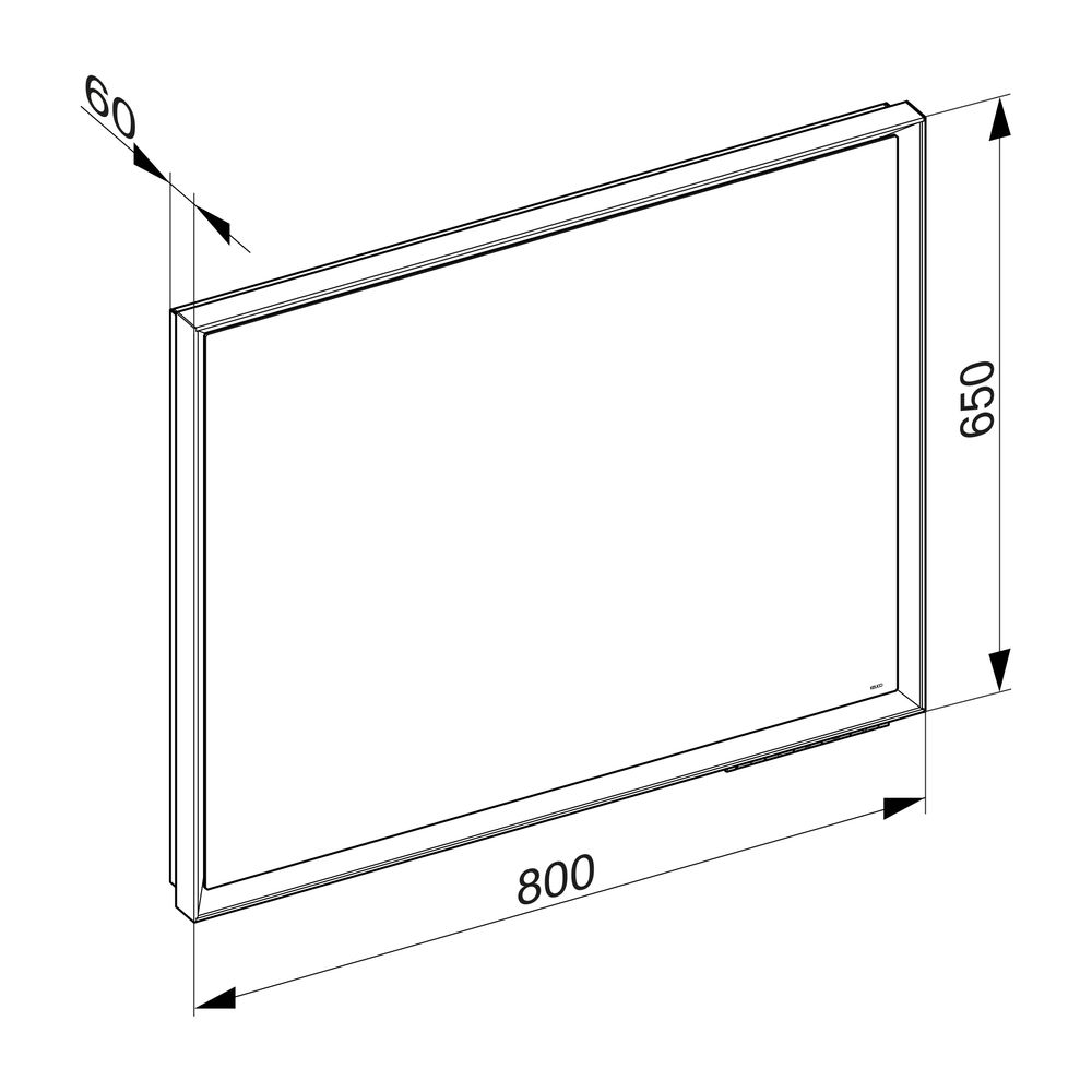 KEUCO Royal Lumos Spiegel 14597, silber-erloxiert, 800 x 650 x 60 mm... KEUCO-14597172500 4017214691654 (Abb. 3)