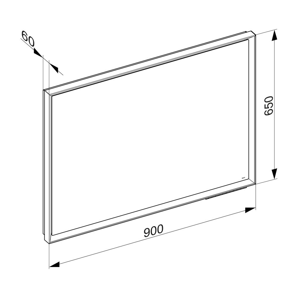 KEUCO Royal Lumos Spiegel 14597, silber-erloxiert, 900 x 650 x 60 mm... KEUCO-14597173000 4017214691661 (Abb. 3)