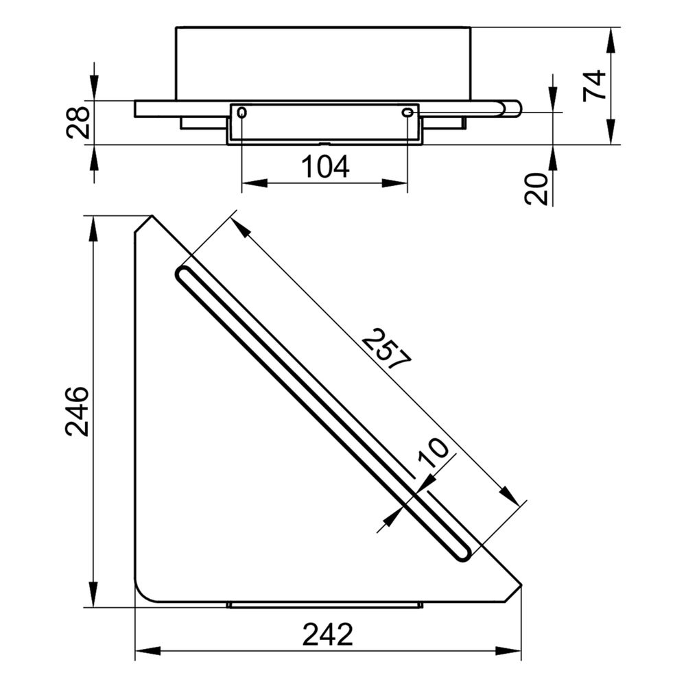 Keuco Aveno Eckduschablage mit Glasabzieher mit Duschabzieher, Schwarz matt, 1465737... KEUCO-14657370100 4017214981441 (Abb. 2)