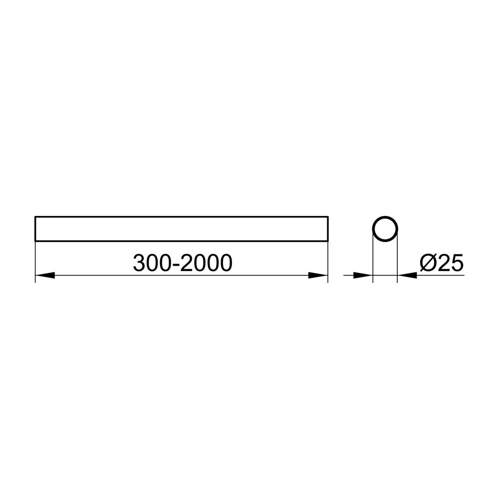 KEUCO Brausevorhangstange Plan 14930, edelstahl-finish, 600 mm... KEUCO-14930070600 4017214117673 (Abb. 2)