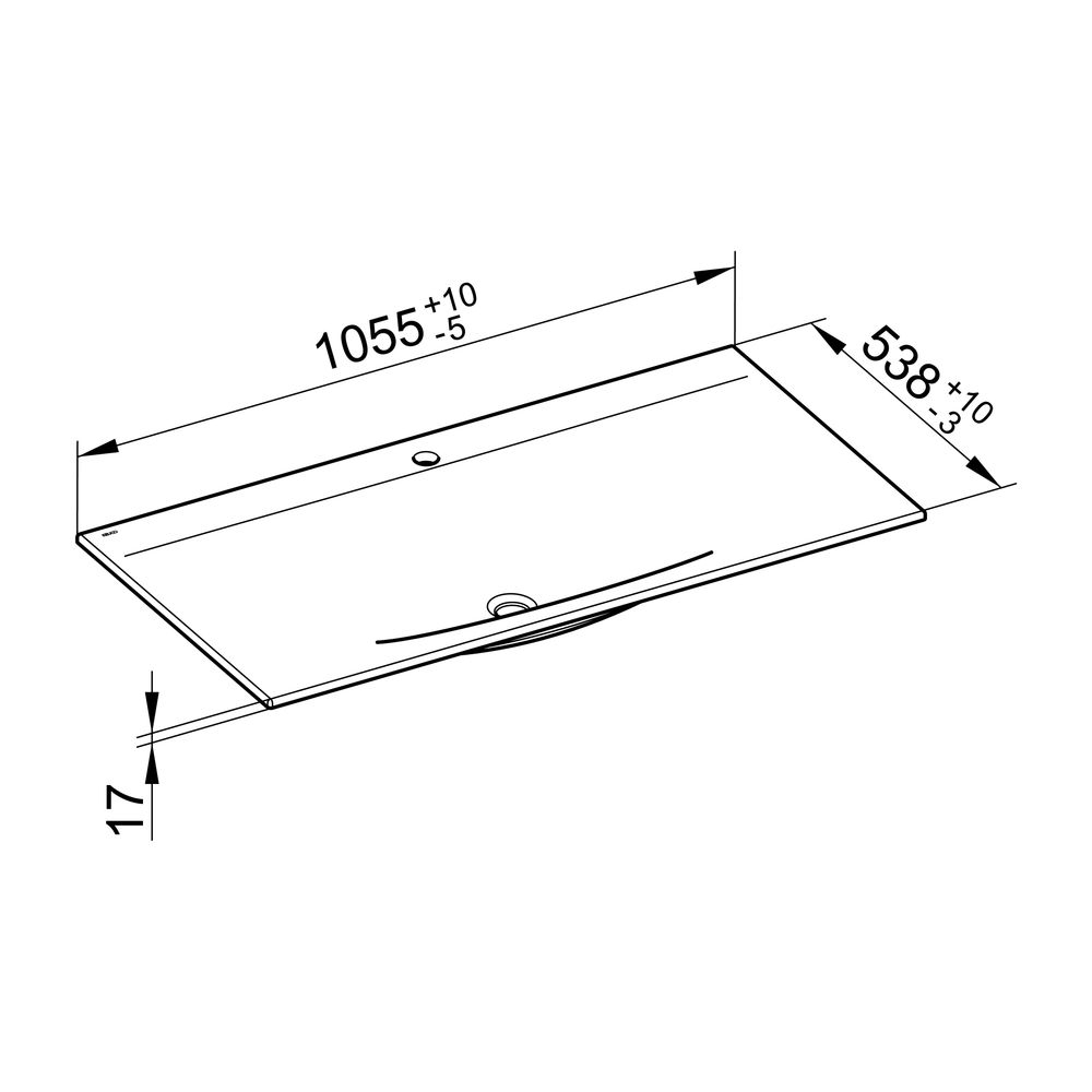 KEUCO Keramik-Waschtisch Edition 11 31150, mit 1 Loch Bohrung, weiß... KEUCO-31150311001 4017214381494 (Abb. 3)