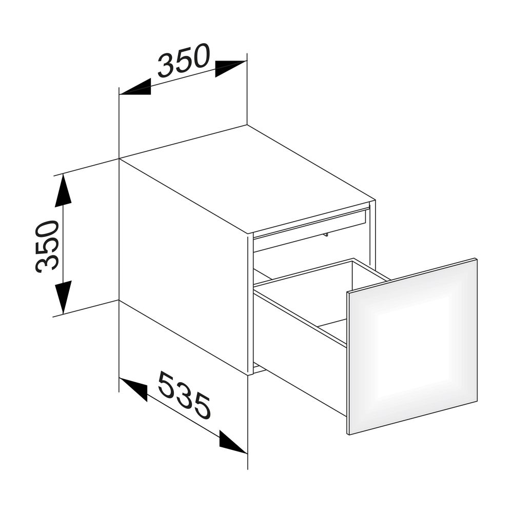 KEUCO Sideboard Edition 11 31320, 1 Auszug, weiß/weiß... KEUCO-31320380000 4017214389179 (Abb. 2)