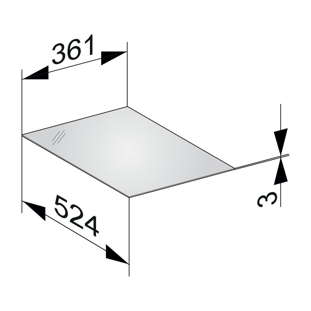 KEUCO Abdeckplatte Edition 11 31320, Cristallinglas, 361x3x524mm, schwarz... KEUCO-31320579001 4017214422579 (Abb. 2)