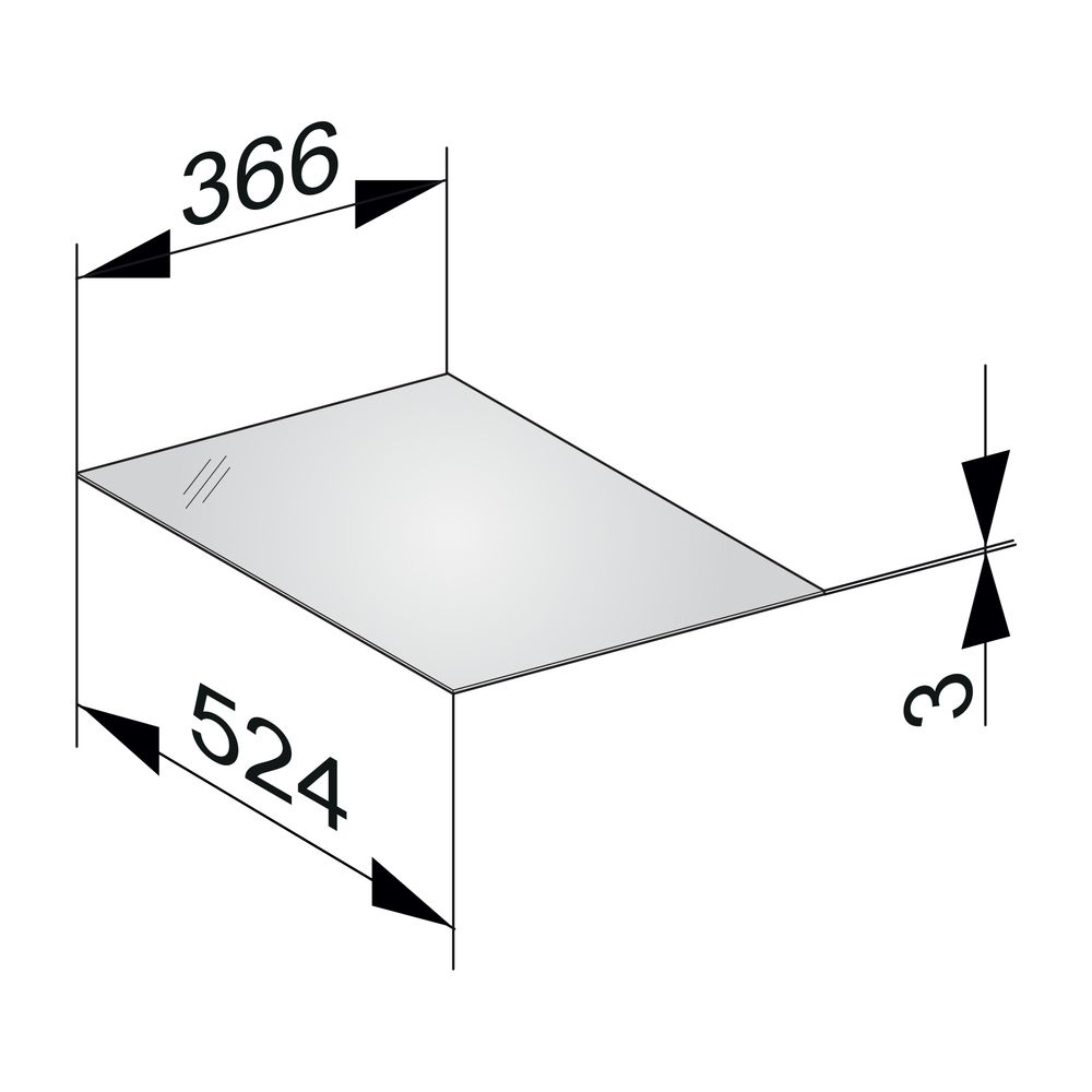 KEUCO Abdeckplatte Edition 11 31320, Cristallinglas, 366x3x524mm, schwarz... KEUCO-31320579002 4017214422623 (Abb. 2)