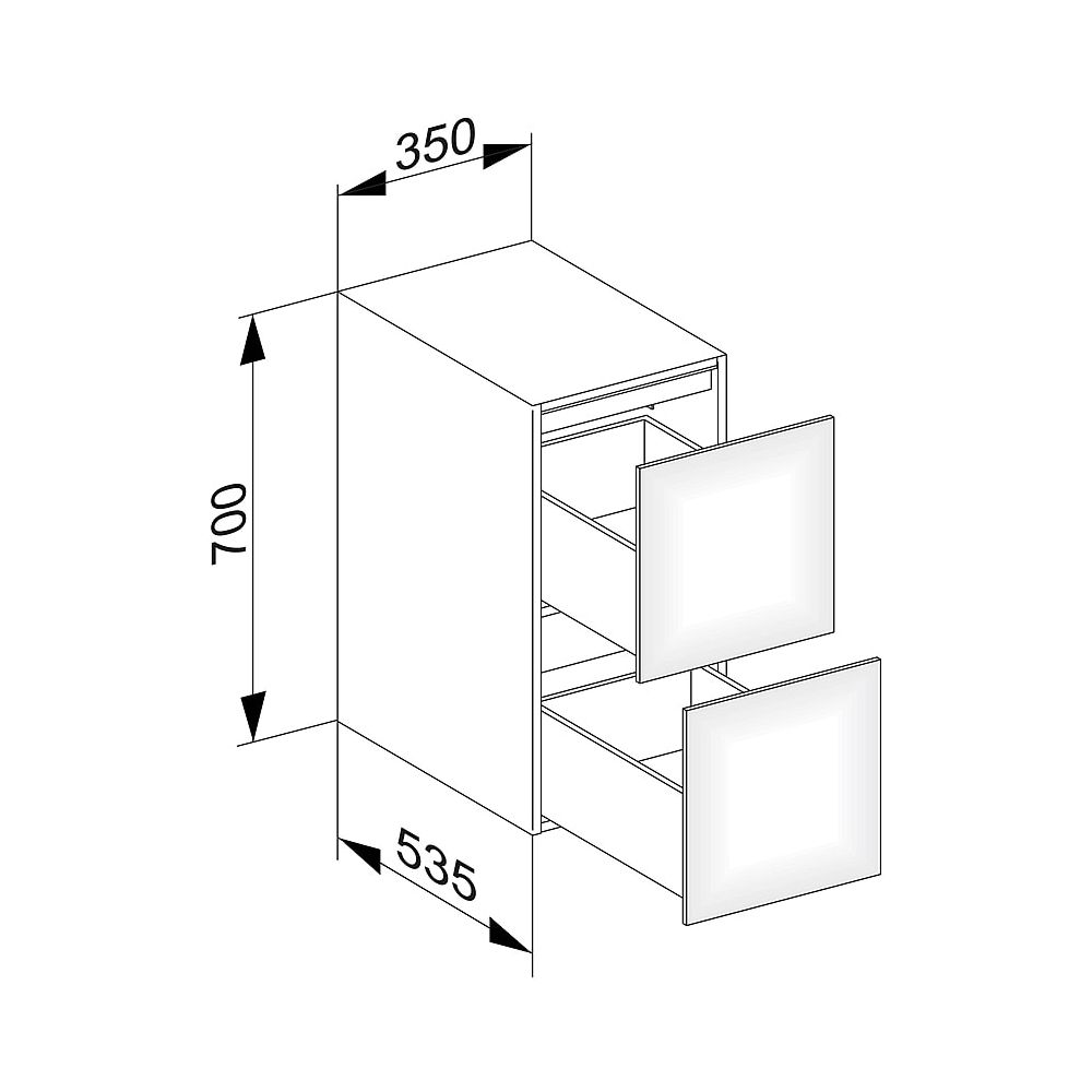 KEUCO Sideboard Edition 11 31321, 2 Auszüge, weiß/weiß... KEUCO-31321380000 4017214389254 (Abb. 2)