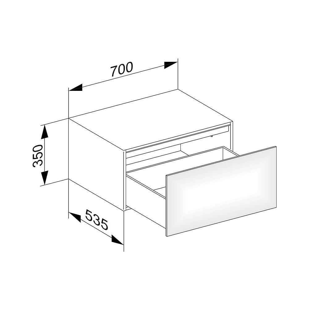 KEUCO Sideboard Edition 11 31322, 1 Auszug, weiß/Glas weiß... KEUCO-31322300000 4017214415137 (Abb. 2)