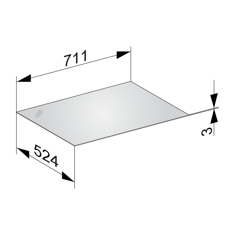 KEUCO Abdeckplatte Edition 11 31322, Cristallinglas, 711x3x524mm, weiß-satiniert... KEUCO-31322279001 4017214488315 (Abb. 2)