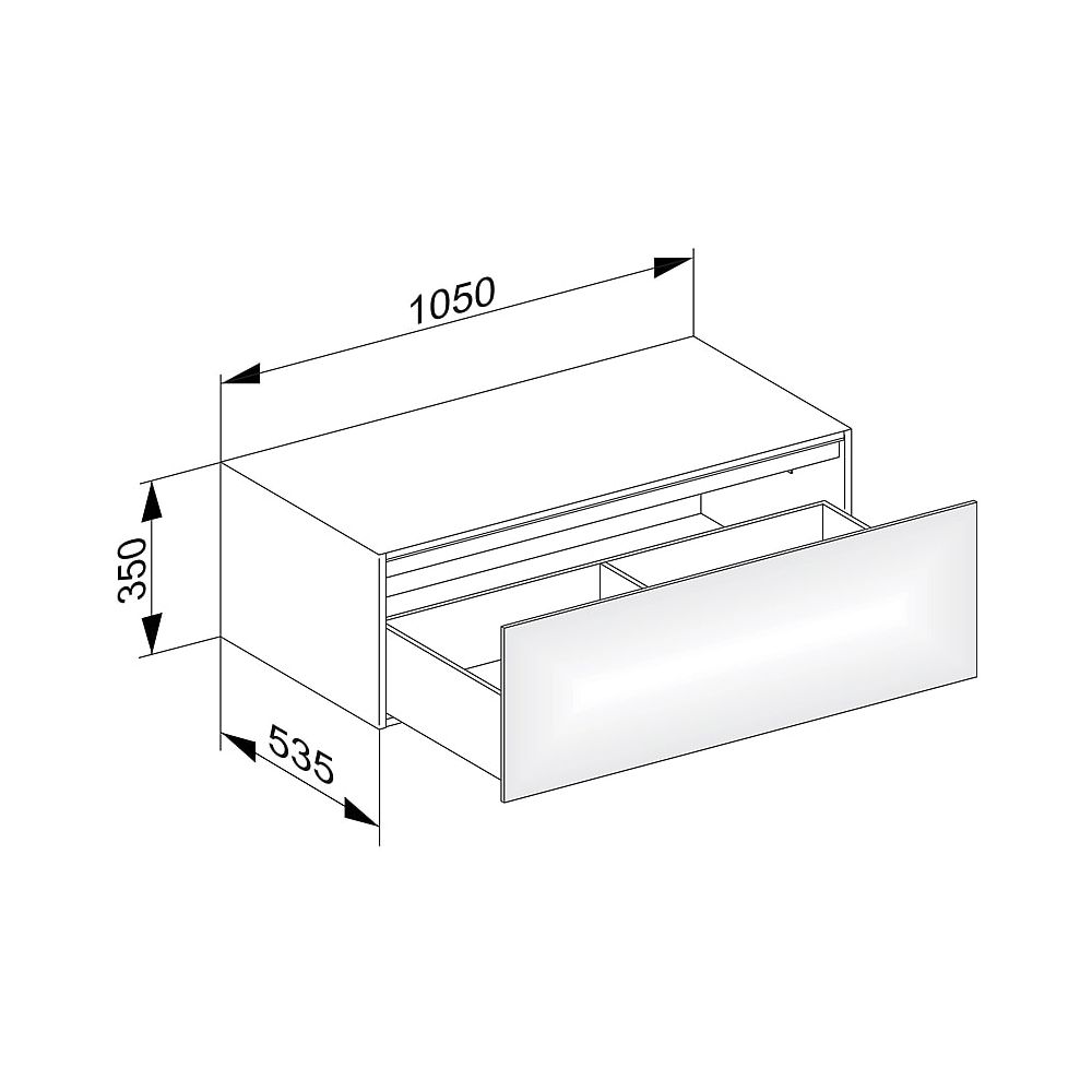 KEUCO Sideboard Edition 11 31324, 1 Auszug, weiß/Glas weiß... KEUCO-31324300000 4017214415328 (Abb. 2)