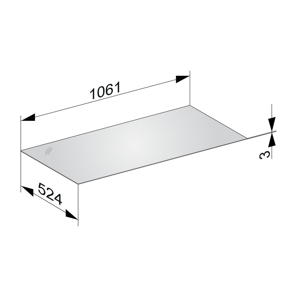 KEUCO Abdeckplatte Edition 11 31324, Cristallinglas, 1061x3x524mm, trüffel... KEUCO-31324149001 4017214422746 (Abb. 2)