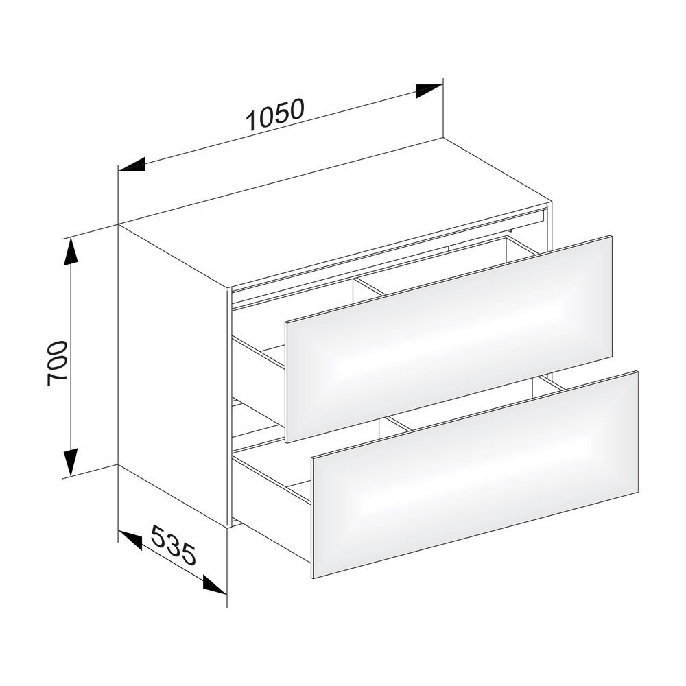 KEUCO Sideboard Edition 11 31325, Beleucht. 2 Auszüge, weiß/weiß... KEUCO-31325380100 4017214389919 (Abb. 2)