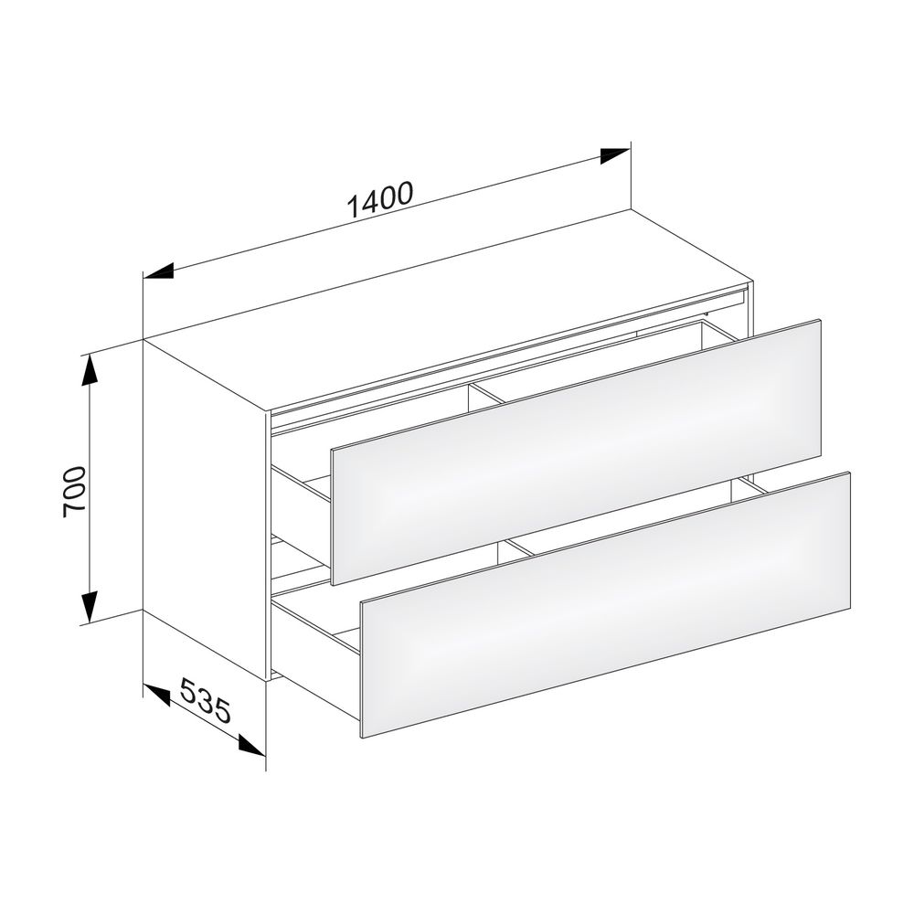 KEUCO Sideboard Edition 11 31327, 2 Auszüge, weiß/Glas weiß satiniert... KEUCO-31327270000 4017214487547 (Abb. 2)